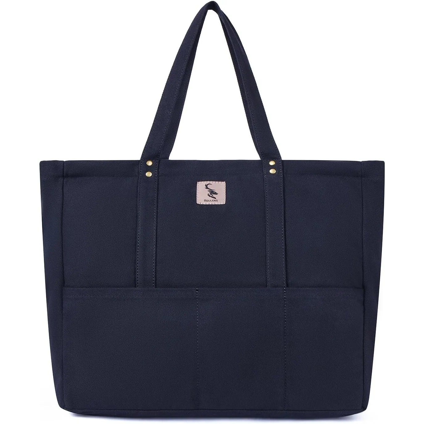 Roulens Canvas Zip Tote in Black