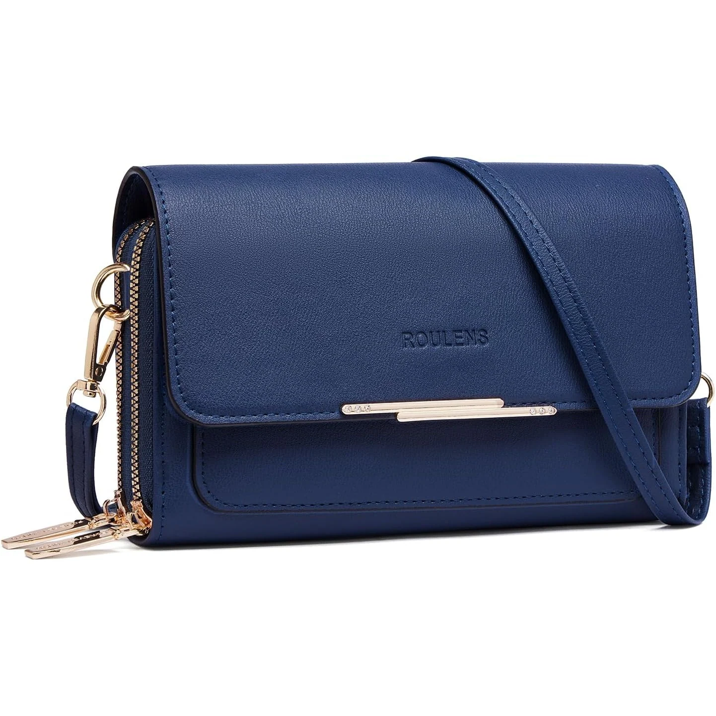 Roulens Pocket Phone Crossbody in Navy Blue