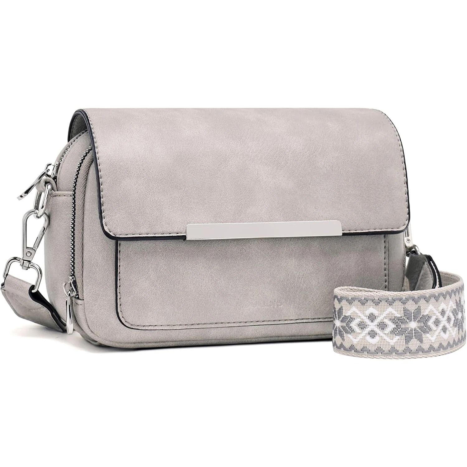 Roulens RFID Camera Crossbody in Retro Gray