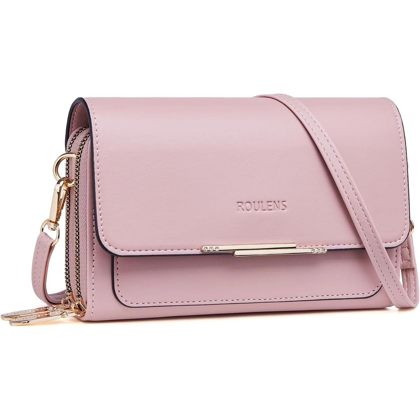 Roulens Pocket Phone Crossbody in Blush
